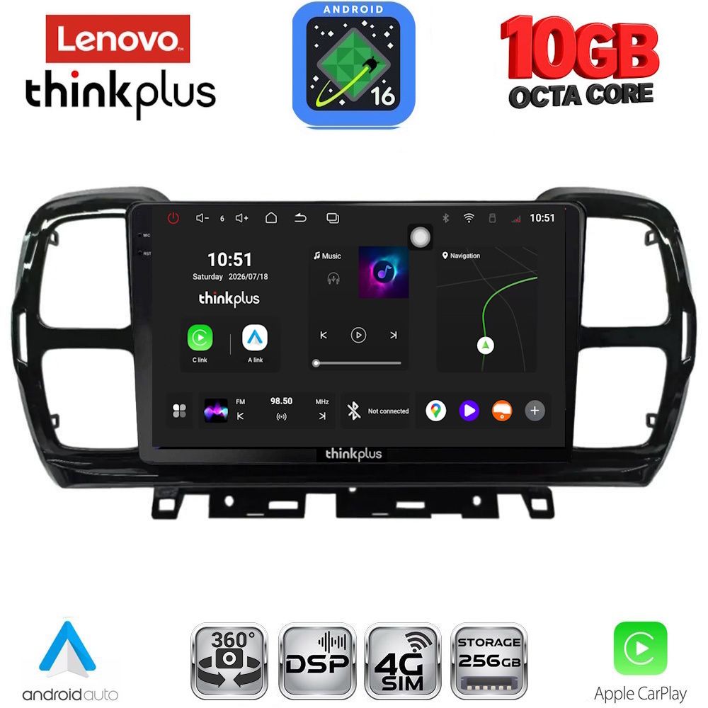 LENOVO LTM 11088_CPA (9inc) MULTIMEDIA TABLET for CITROEN C5 AIRCROSS mod. 2017-2021 LENOVO LTM 11088_CPA (9inc) MULTIMEDIA TABLET for CITROEN C5 AIRCROSS mod. 2017-2021