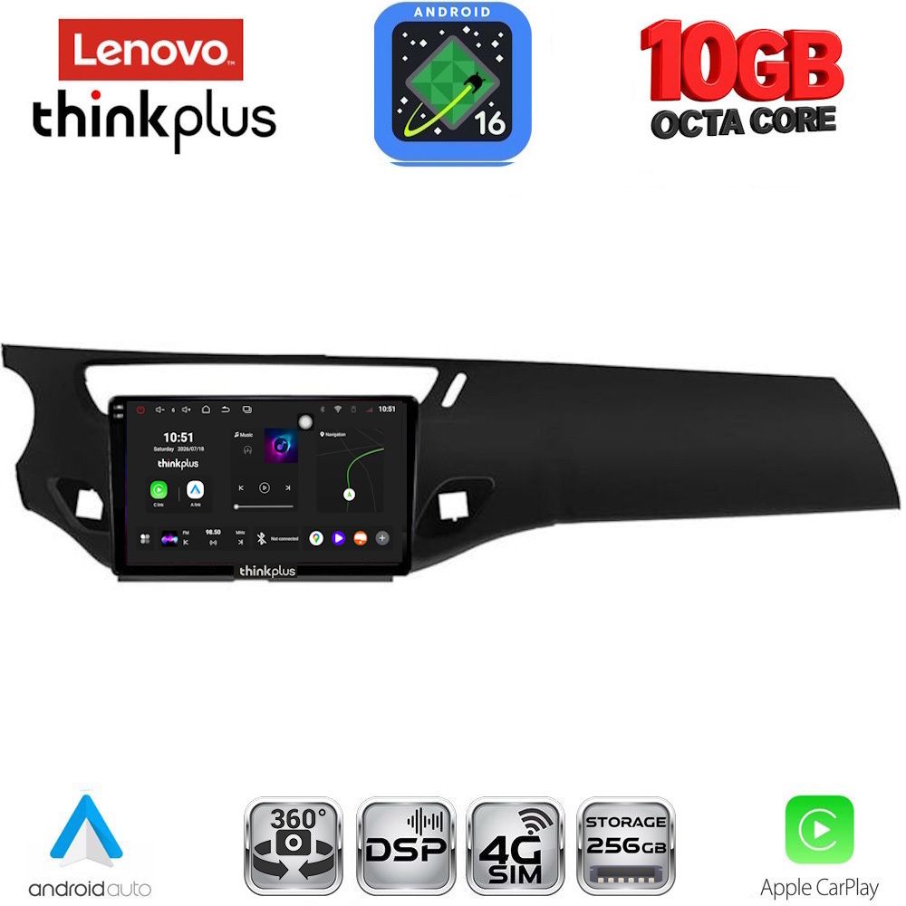 LENOVO LTM 11092BL_CPA (9inc) MULTIMEDIA TABLET for CITROEN C3 - DS3 mod. 2009-2016 (BLACK) LENOVO LTM 11092BL_CPA (9inc) MULTIMEDIA TABLET for CITROEN C3 - DS3 mod. 2009-2016 (BLACK)