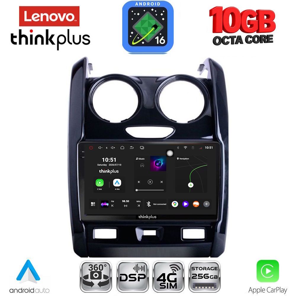 LENOVO LTM 11103_CPA (9inc) MULTIMEDIA TABLET for DACIA DUSTER mod. 2012-2019 LENOVO LTM 11103_CPA (9inc) MULTIMEDIA TABLET for DACIA DUSTER mod. 2012-2019