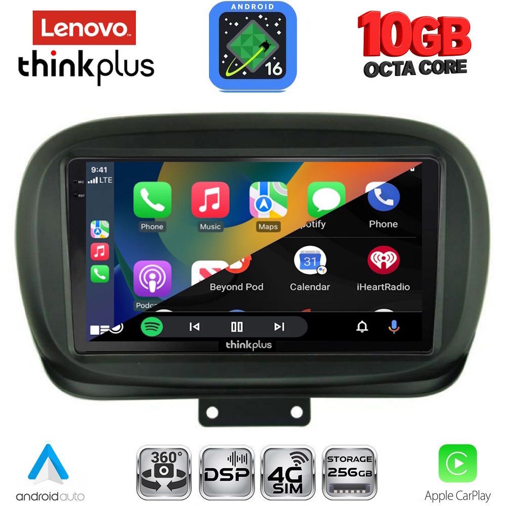 LENOVO LTM 11134_CPA (9inc) MULTIMEDIA TABLET for FIAT 500Χ mod. 2014-2024 LENOVO LTM 11134_CPA (9inc) MULTIMEDIA TABLET for FIAT 500Χ mod. 2014-2024