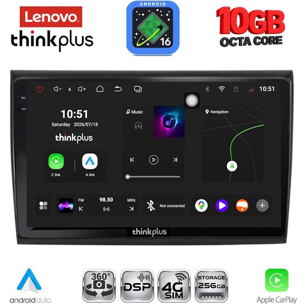LENOVO LTM 11136_CPA (9inc) MULTIMEDIA TABLET for FIAT BRAVO mod. 2007-2019 LENOVO LTM 11136_CPA (9inc) MULTIMEDIA TABLET for FIAT BRAVO mod. 2007-2019
