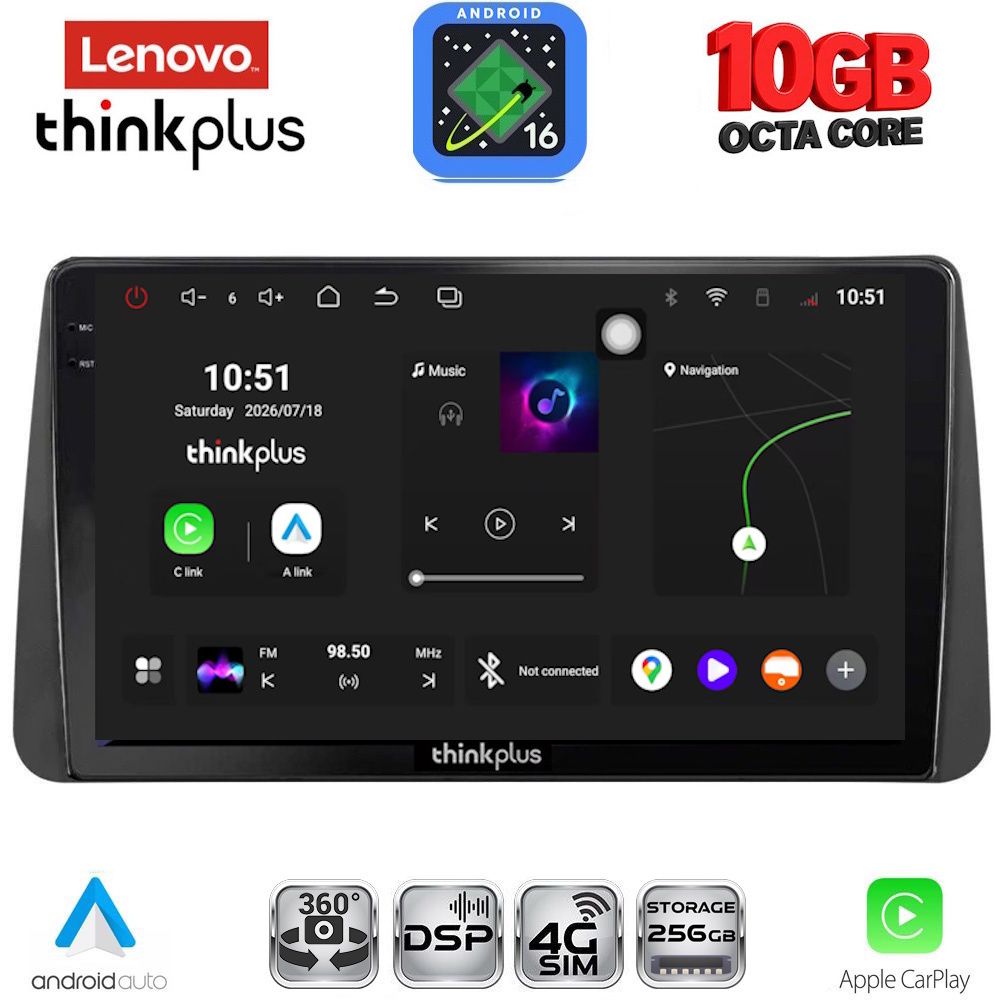 LENOVO LTM 11149_CPA DASH (9inc) MULTIMEDIA TABLET for FIAT TIPO mod. 2018-2023 LENOVO LTM 11149_CPA DASH (9inc) MULTIMEDIA TABLET for FIAT TIPO mod. 2018-2023