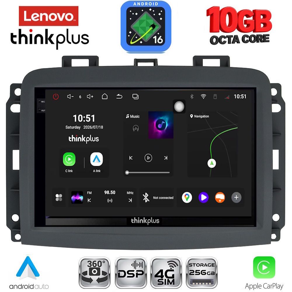 LENOVO LTM 11132_CPA (10inc) MULTIMEDIA TABLET for FIAT 500L mod. 2012-2022 LENOVO LTM 11132_CPA (10inc) MULTIMEDIA TABLET for FIAT 500L mod. 2012-2022