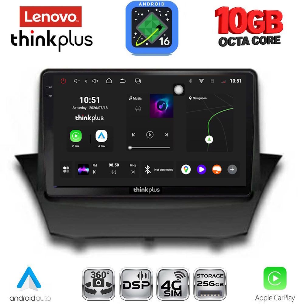 LENOVO LTM 11154A_CPA (9inc) MULTIMEDIA TABLET for FORD FIESTA mod. 2008-2017 LENOVO LTM 11154A_CPA (9inc) MULTIMEDIA TABLET for FORD FIESTA mod. 2008-2017