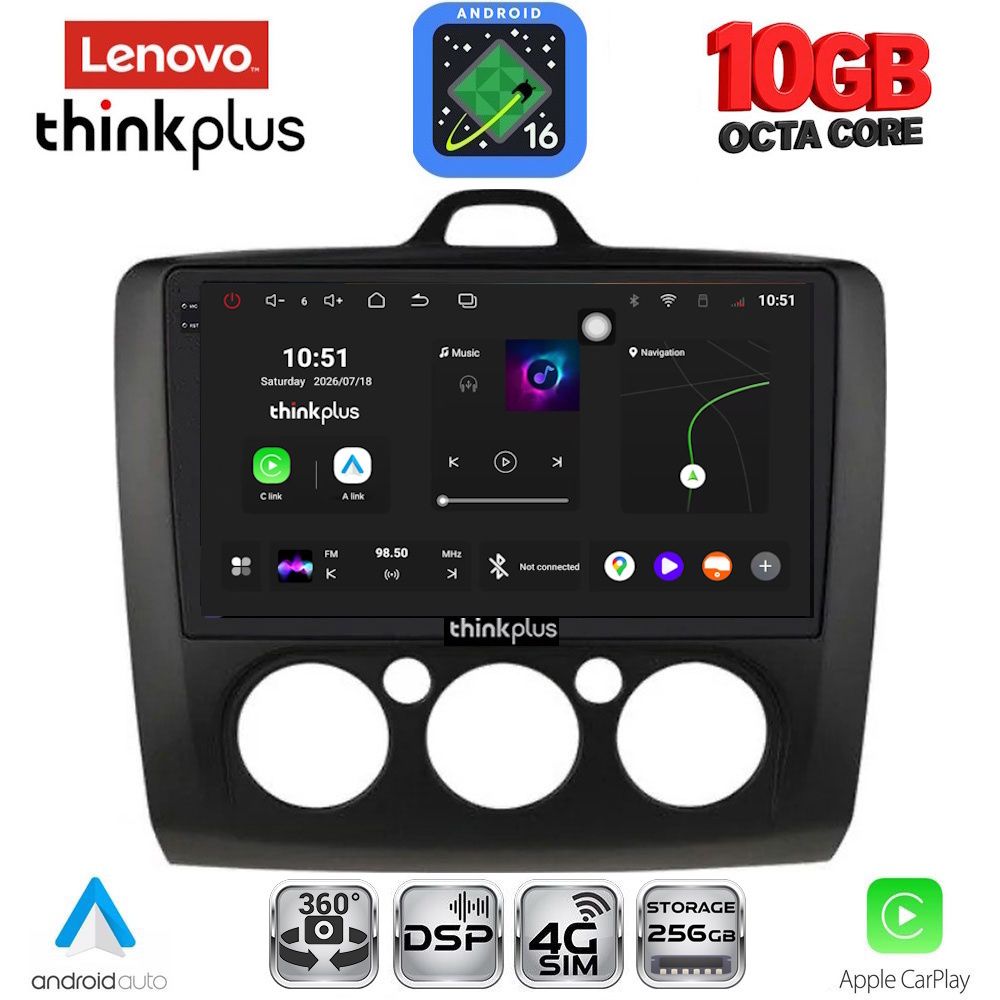 LENOVO LTM 11156BL_CPA A/C (9inc) MULTIMEDIA TABLET for FORD FOCUS mod. 2005-2012 (BLACK) LENOVO LTM 11156BL_CPA A/C (9inc) MULTIMEDIA TABLET for FORD FOCUS mod. 2005-2012 (BLACK)