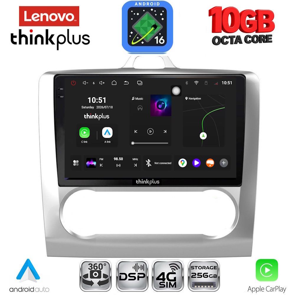 LENOVO LTM 11156SL_CPA CLIMA (9inc) MULTIMEDIA TABLET for FORD FOCUS mod. 2005-2012 (SILVER) LENOVO LTM 11156SL_CPA CLIMA (9inc) MULTIMEDIA TABLET for FORD FOCUS mod. 2005-2012 (SILVER)