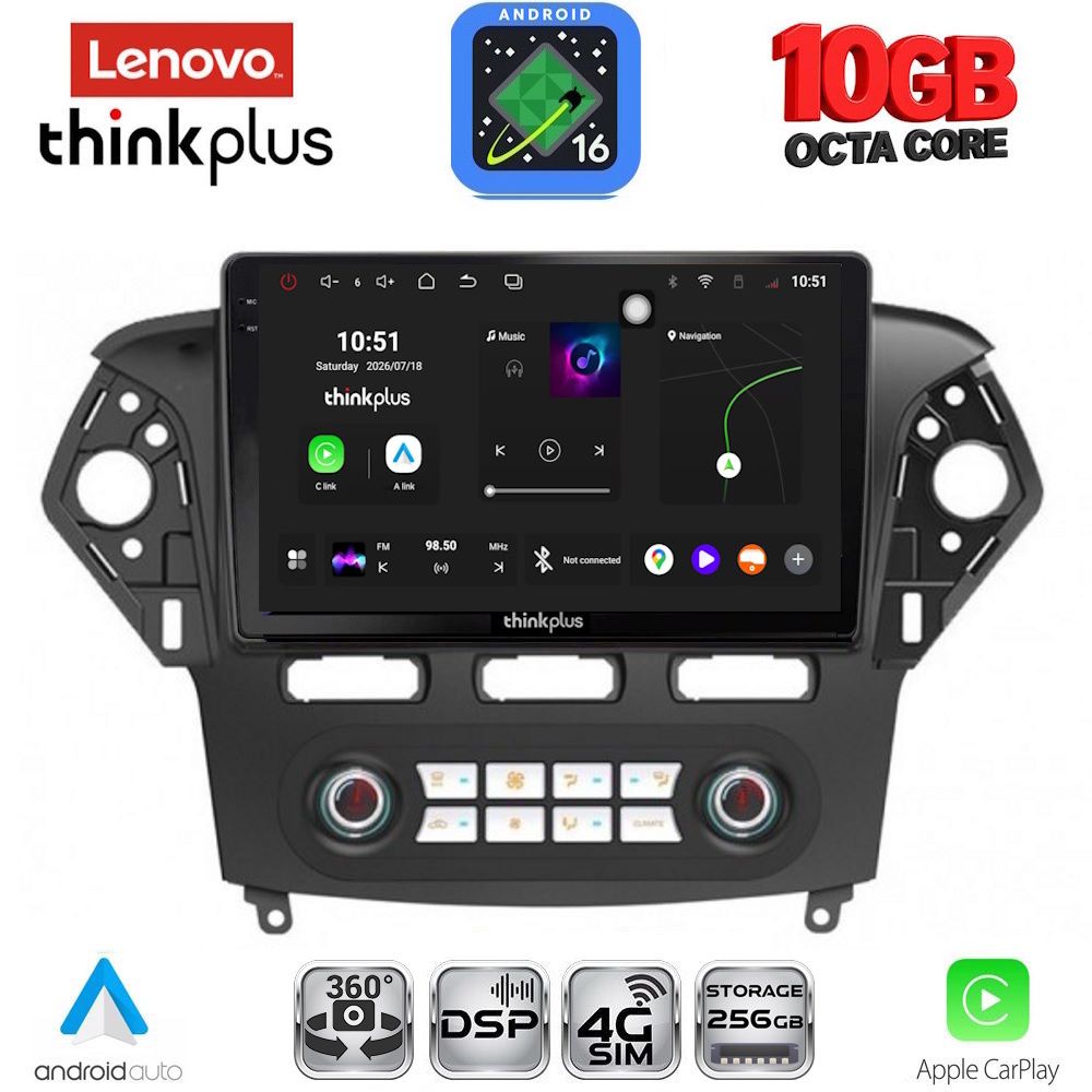 LENOVO LTM 11163_CPA CLIMA (10inc) MULTIMEDIA TABLET for FORD MONDEO mod. 2011-2013 LENOVO LTM 11163_CPA CLIMA (10inc) MULTIMEDIA TABLET for FORD MONDEO mod. 2011-2013