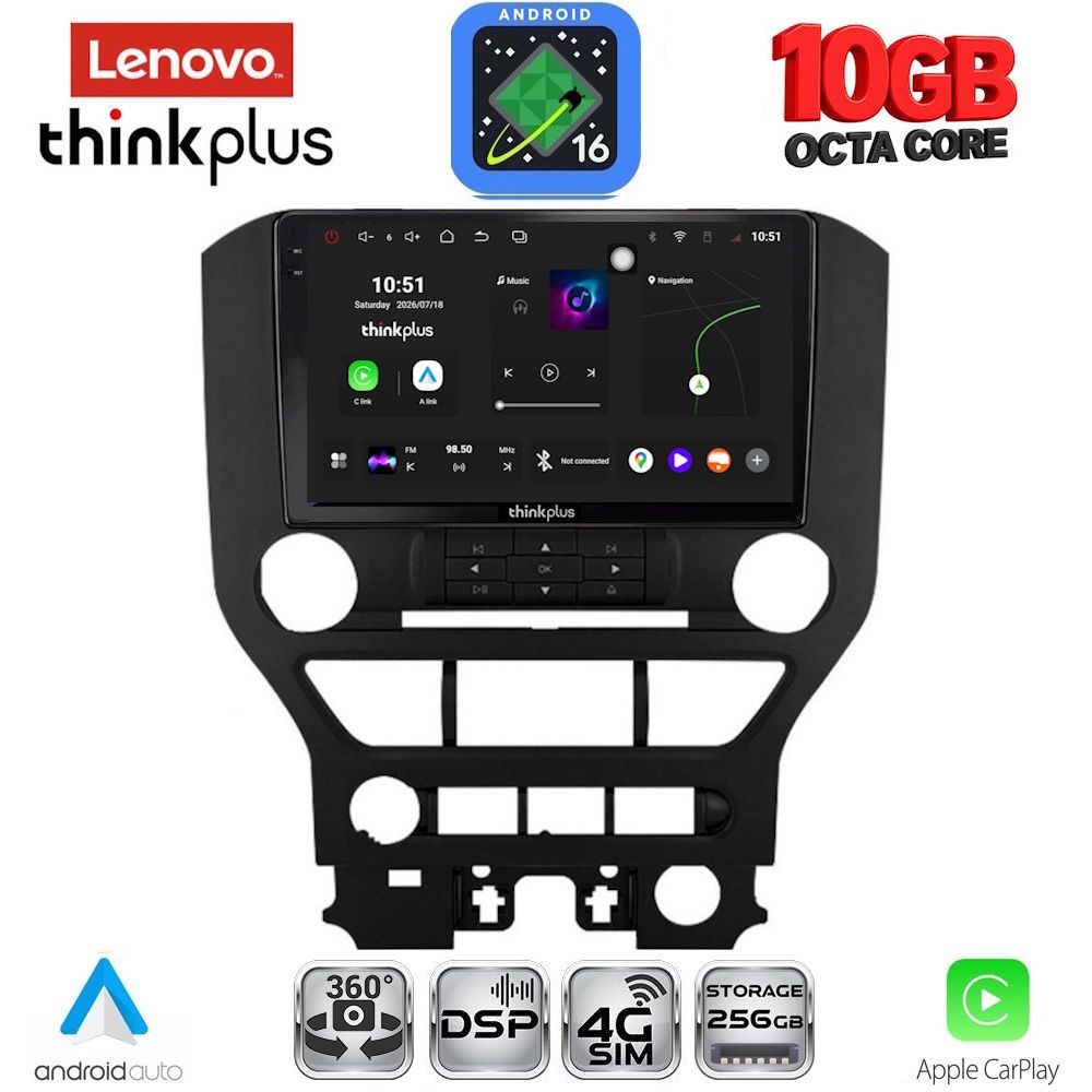 LENOVO LTM 11166_CPA 3BUT (9inc) MULTIMEDIA TABLET for FORD MUSTANG mod. 2015-2020 LENOVO LTM 11166_CPA 3BUT (9inc) MULTIMEDIA TABLET for FORD MUSTANG mod. 2015-2020