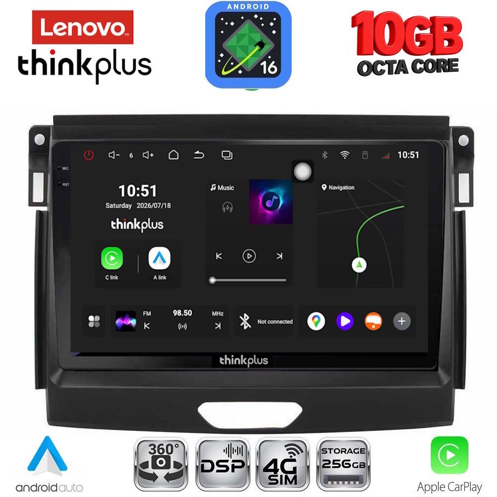 LENOVO LTM 11172A_CPA (9inc) MULTIMEDIA TABLET for FORD RANGER mod. 2015-2018 LENOVO LTM 11172A_CPA (9inc) MULTIMEDIA TABLET for FORD RANGER mod. 2015-2018