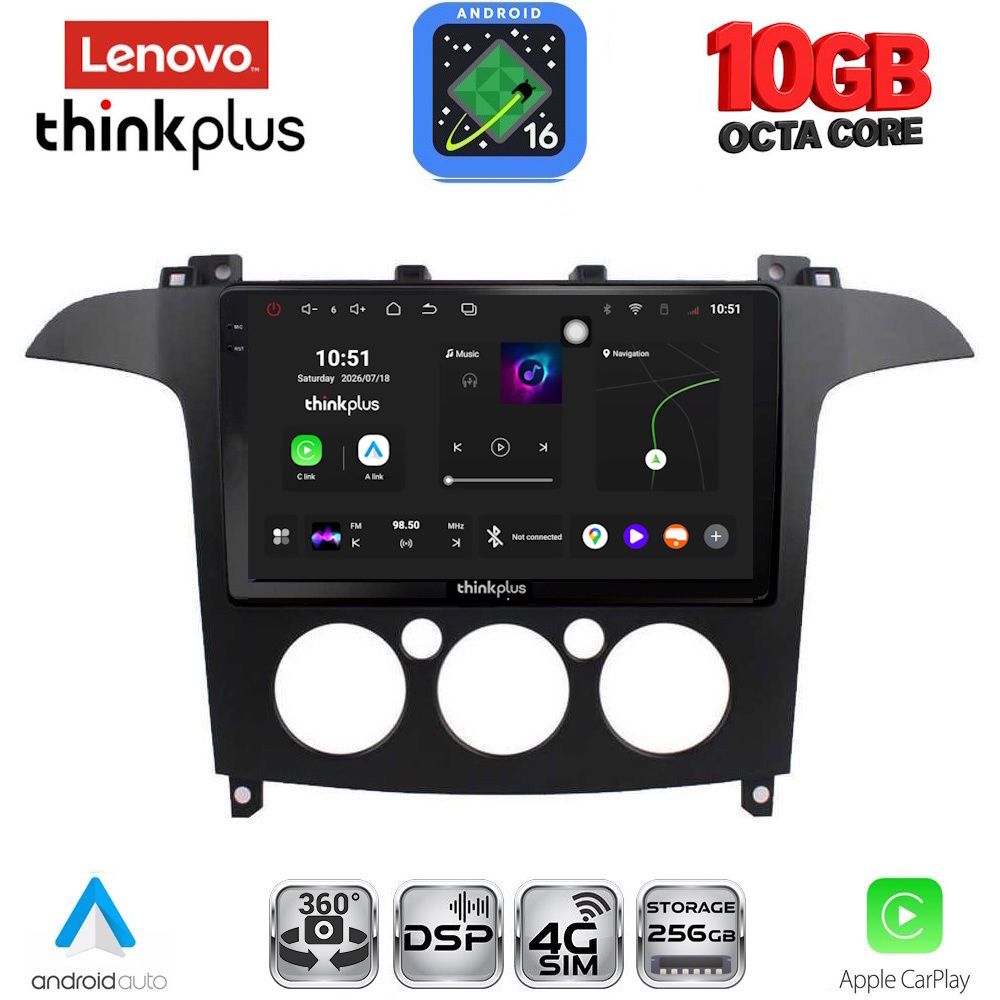 LENOVO LTM 11175_CPA A/C (9inc) MULTIMEDIA TABLET for FORD SMAX mod. 2006-2014 LENOVO LTM 11175_CPA A/C (9inc) MULTIMEDIA TABLET for FORD SMAX mod. 2006-2014