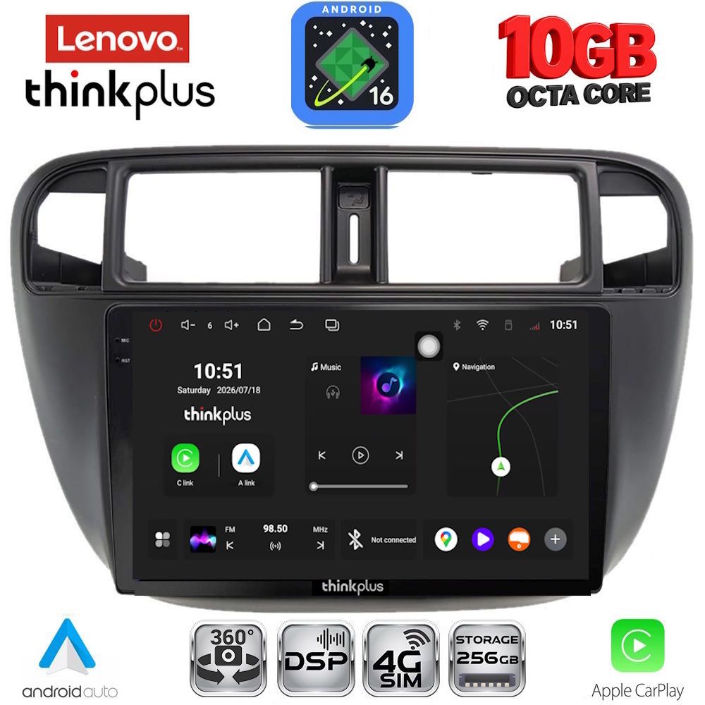 LENOVO LTM 11186_CPA A/C (9inc) MULTIMEDIA TABLET for HONDA CIVIC mod. 1995-2001 LENOVO LTM 11186_CPA A/C (9inc) MULTIMEDIA TABLET for HONDA CIVIC mod. 1995-2001