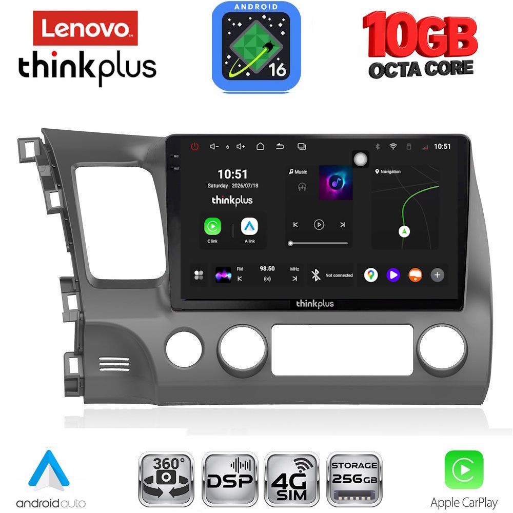 LENOVO LTM 11188_CPA (10inc) MULTIMEDIA TABLET for HONDA CIVIC 4D mod. 2006-2012 LENOVO LTM 11188_CPA (10inc) MULTIMEDIA TABLET for HONDA CIVIC 4D mod. 2006-2012