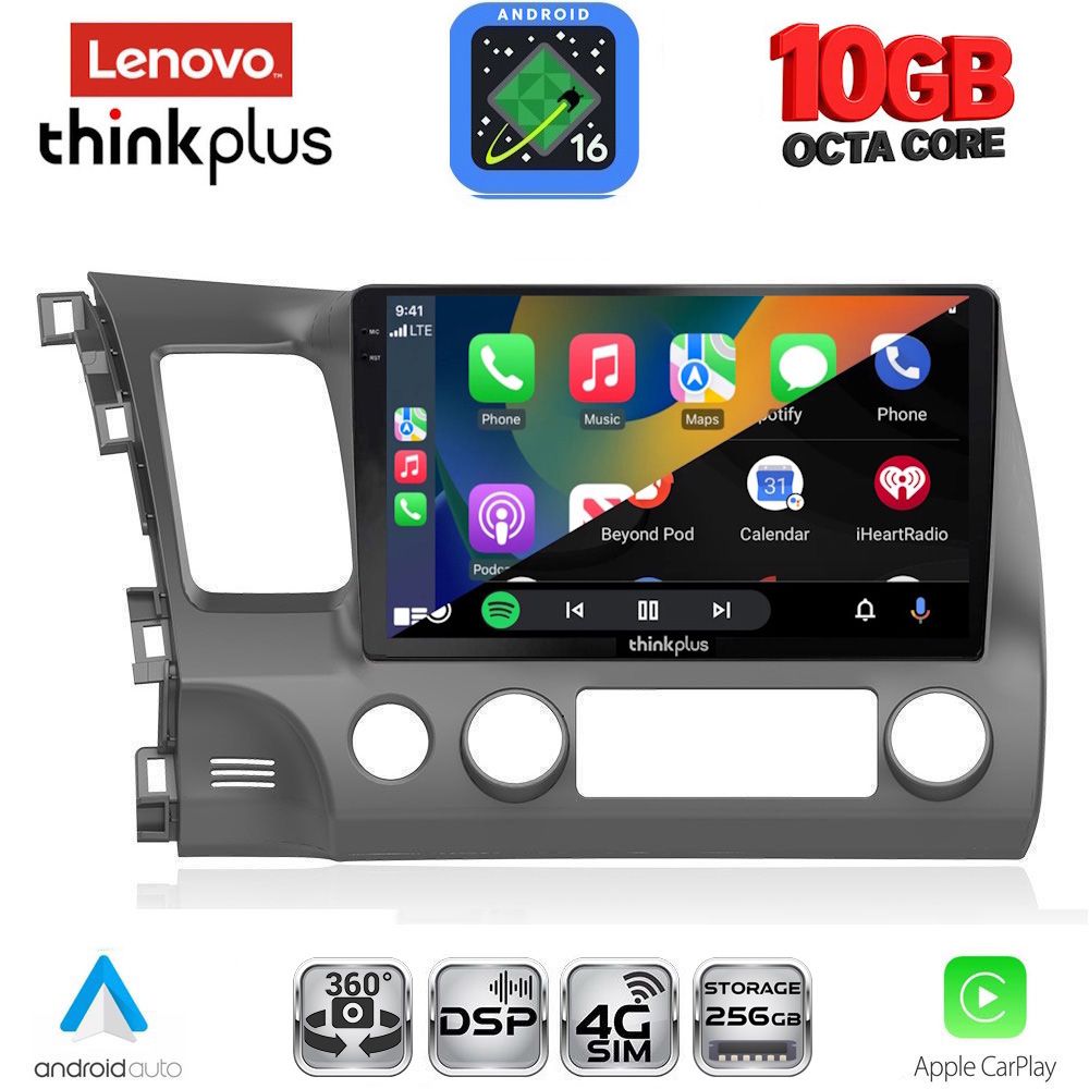 LENOVO LTM 11188_CPA (10inc) MULTIMEDIA TABLET for HONDA CIVIC 4D mod. 2006-2012 LENOVO LTM 11188_CPA (10inc) MULTIMEDIA TABLET for HONDA CIVIC 4D mod. 2006-2012
