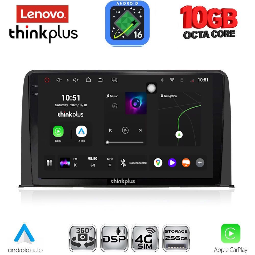LENOVO LTM 11199_CPA (10inc) MULTIMEDIA TABLET for HONDA CRV mod. 2017-2023 LENOVO LTM 11199_CPA (10inc) MULTIMEDIA TABLET for HONDA CRV mod. 2017-2023