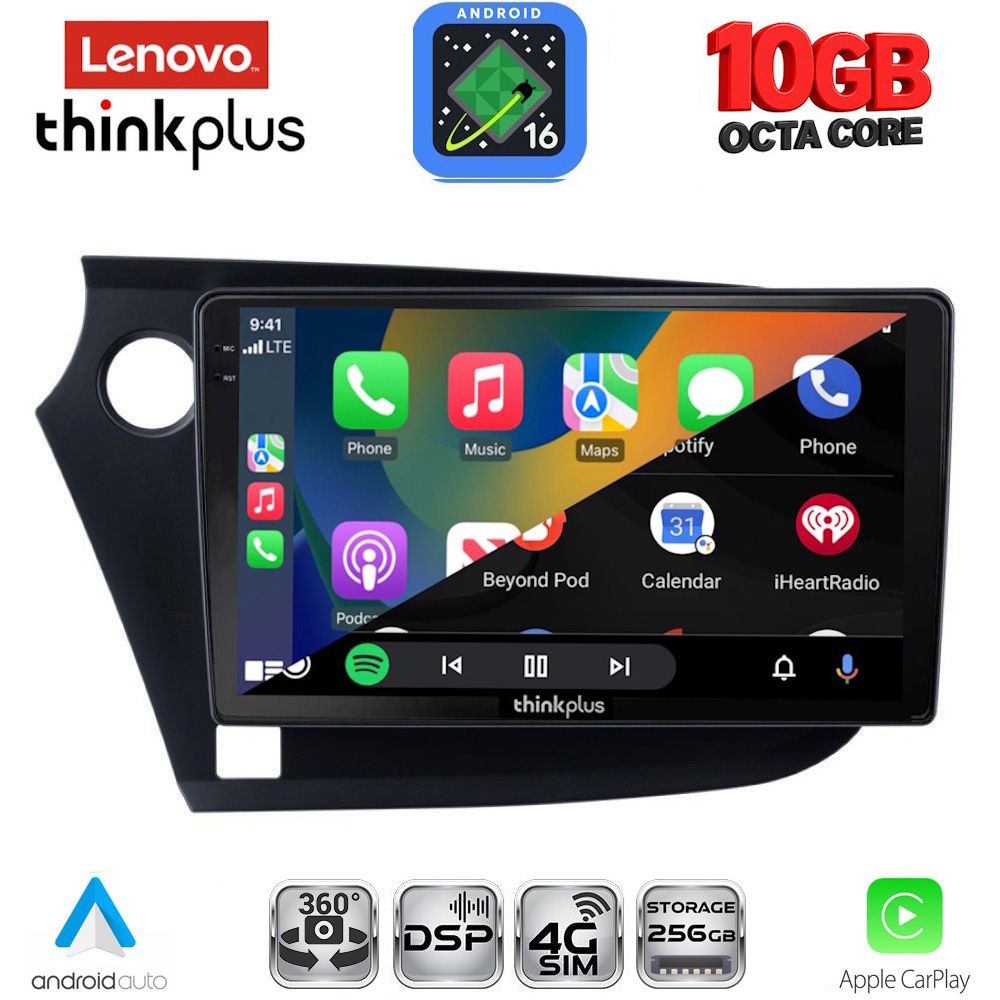 LENOVO LTM 11205_CPA (9inc) MULTIMEDIA TABLET for HONDA INSIGHT mod. 2009-2014 LENOVO LTM 11205_CPA (9inc) MULTIMEDIA TABLET for HONDA INSIGHT mod. 2009-2014