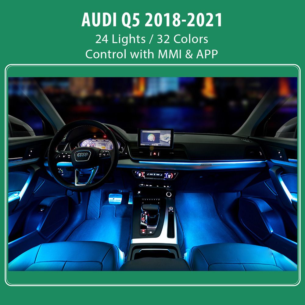 DIQ AMBIENT AUDI Q5 (FY) (Digital iQ Ambient Light for Audi Q5 mod. 2017-2024 with 24 Lights) DIQ AMBIENT AUDI Q5 (FY) (Digital iQ Ambient Light for Audi Q5 mod. 2017-2024 with 24 Lights)
