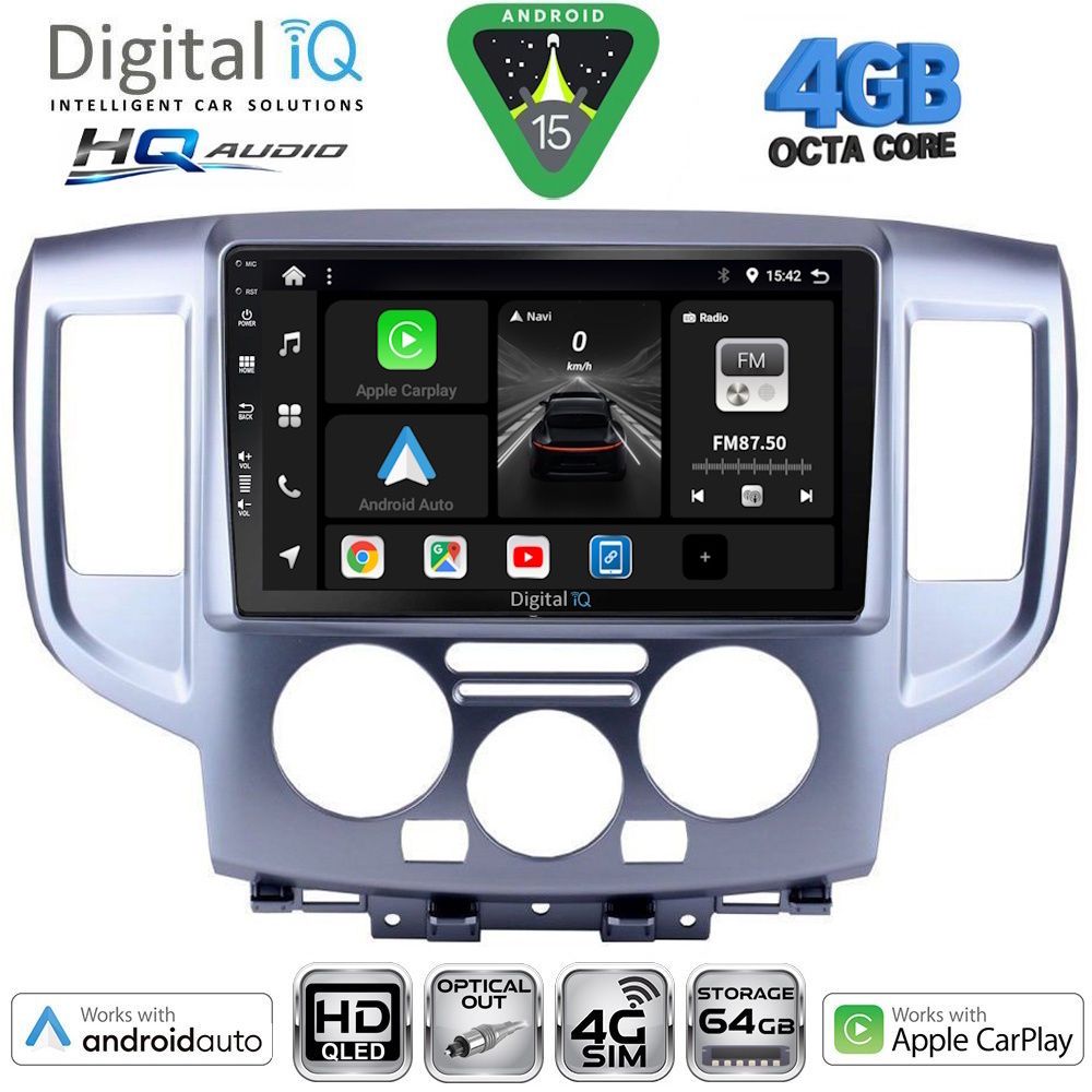 DIGITAL IQ BXK 19458SL_CPAA (9inc) MULTIMEDIA TABLET for NISSAN NV 200 mod. 2009-2020 (SILVER) DIGITAL IQ BXK 19458SL_CPAA (9inc) MULTIMEDIA TABLET for NISSAN NV 200 mod. 2009-2020 (SILVER)