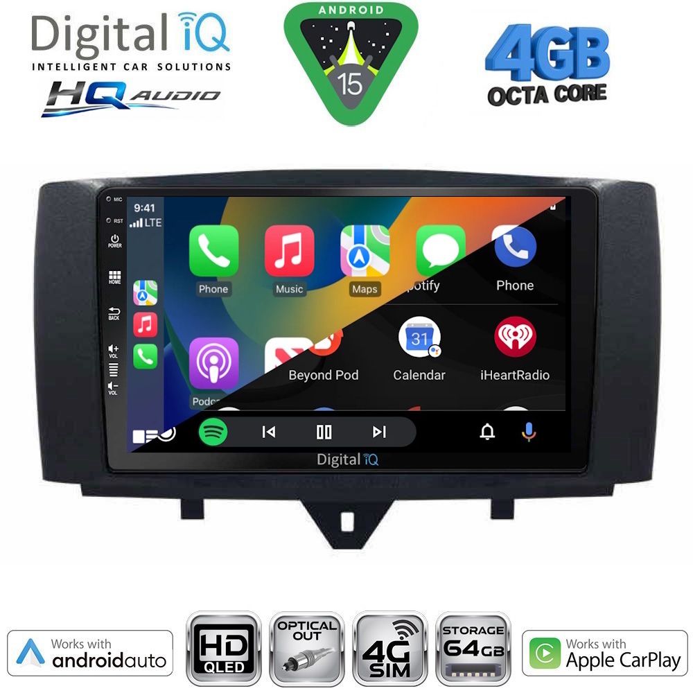 DIGITAL IQ BXK 19622_CPAA (9inc) MULTIMEDIA TABLET for SMART (451) mod. 2010-2015 DIGITAL IQ BXK 19622_CPAA (9inc) MULTIMEDIA TABLET for SMART (451) mod. 2010-2015