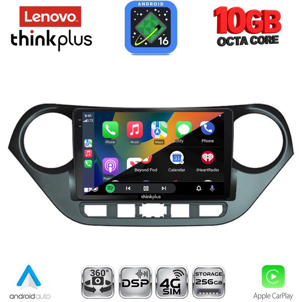 LENOVO LTM 11224_CPA (9inc) MULTIMEDIA TABLET for HYUNDAI i10 mod. 2014-2020 LENOVO LTM 11224_CPA (9inc) MULTIMEDIA TABLET for HYUNDAI i10 mod. 2014-2020