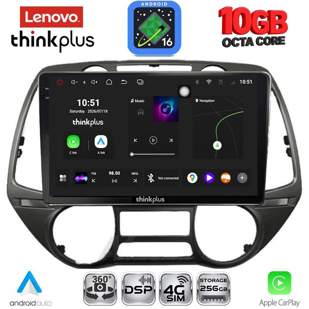 LENOVO LTM 11226_CPA (9inc) MULTIMEDIA TABLET for HYUNDAI i20 mod. 2008-2014 LENOVO LTM 11226_CPA (9inc) MULTIMEDIA TABLET for HYUNDAI i20 mod. 2008-2014