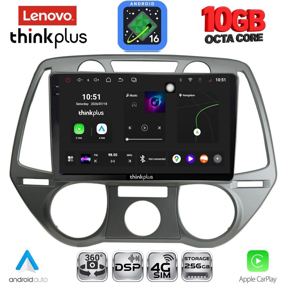 LENOVO LTM 11228_CPA A/C (9inc) MULTIMEDIA TABLET for HYUNDAI i20 mod. 2008-2012 LENOVO LTM 11228_CPA A/C (9inc) MULTIMEDIA TABLET for HYUNDAI i20 mod. 2008-2012