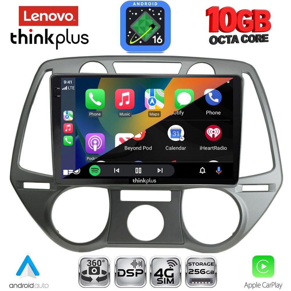 LENOVO LTM 11228_CPA A/C (9inc) MULTIMEDIA TABLET for HYUNDAI i20 mod. 2008-2012 LENOVO LTM 11228_CPA A/C (9inc) MULTIMEDIA TABLET for HYUNDAI i20 mod. 2008-2012
