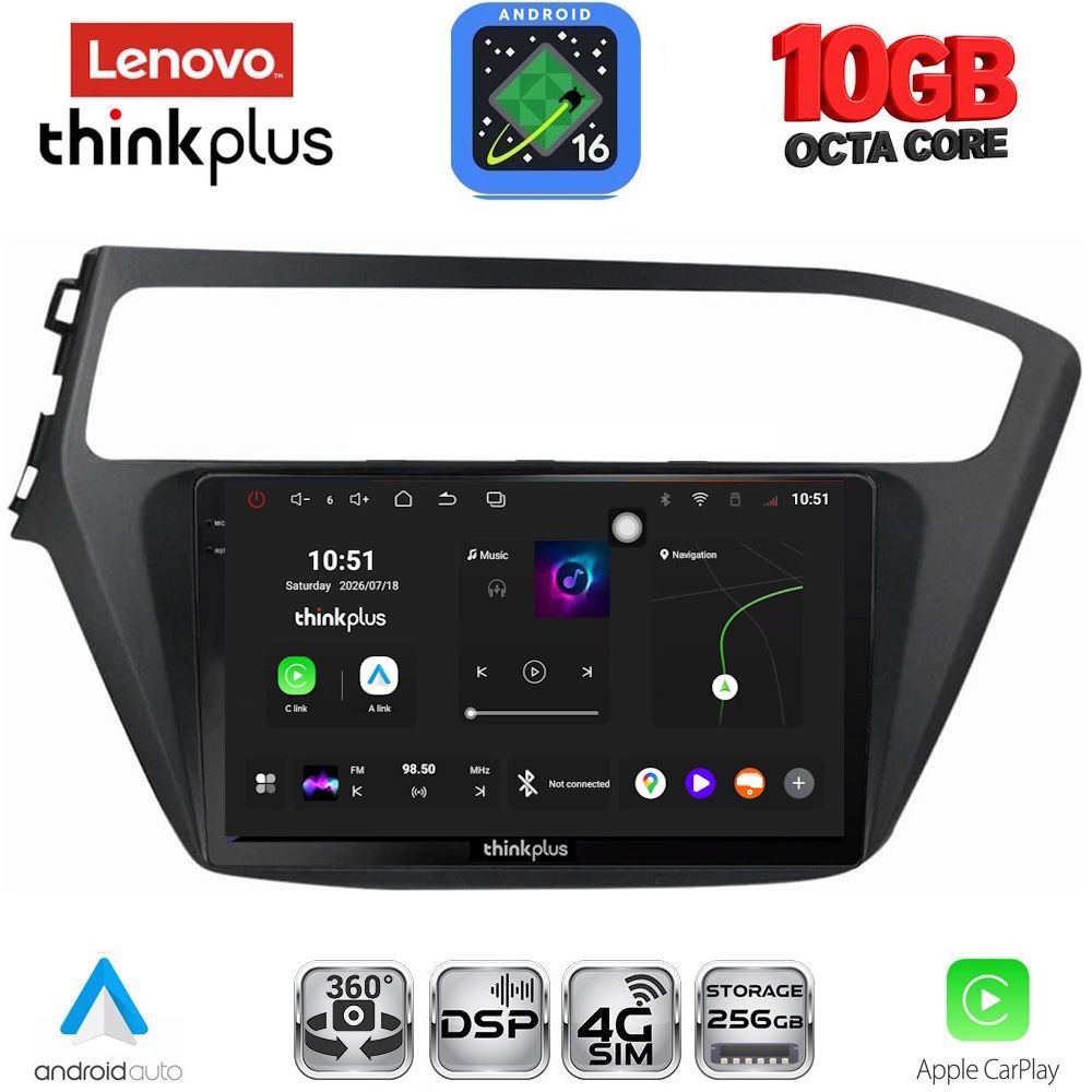 LENOVO LTM 11230_CPA (9inc) MULTIMEDIA TABLET for HYUNDAI i20 mod. 2018-2021 LENOVO LTM 11230_CPA (9inc) MULTIMEDIA TABLET for HYUNDAI i20 mod. 2018-2021