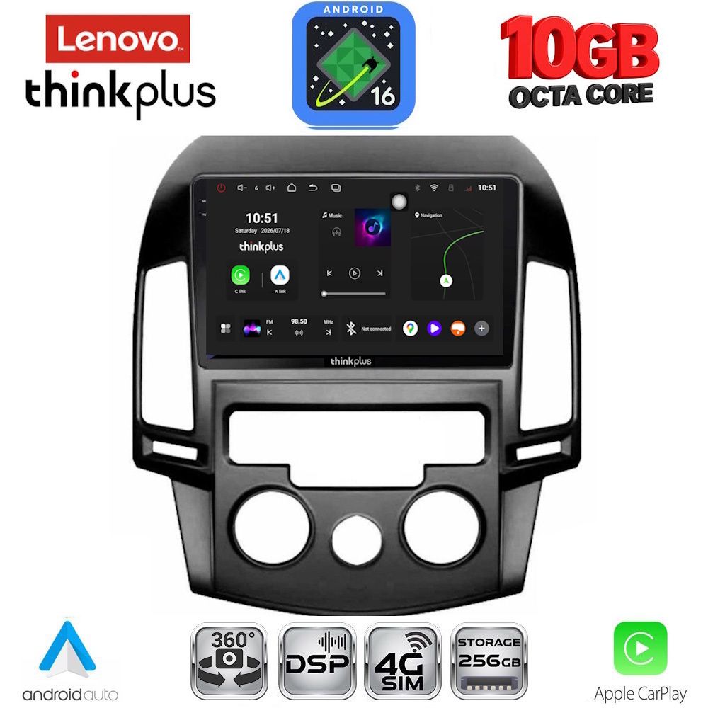 LENOVO LTM 11231_CPA A/C (9inc) MULTIMEDIA TABLET for HYUNDAI i30 mod. 2007-2012 LENOVO LTM 11231_CPA A/C (9inc) MULTIMEDIA TABLET for HYUNDAI i30 mod. 2007-2012