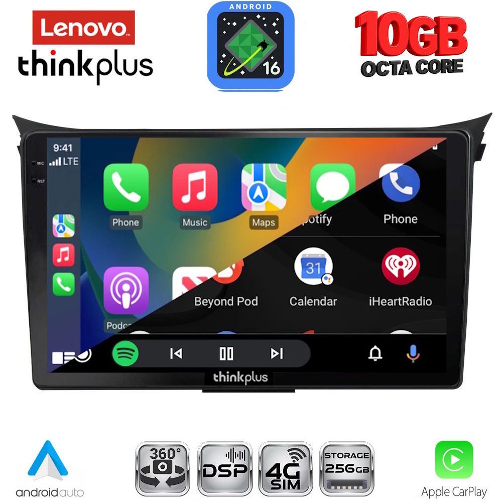 LENOVO LTM 11232_CPA (9inc) MULTIMEDIA TABLET for HYUNDAI i30 mod. 2012-2017 LENOVO LTM 11232_CPA (9inc) MULTIMEDIA TABLET for HYUNDAI i30 mod. 2012-2017