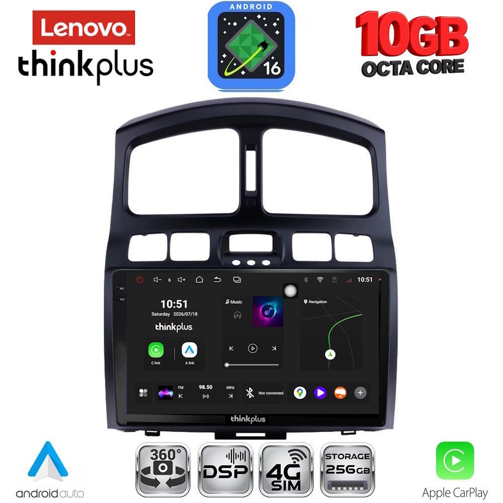 LENOVO LTM 11236_CPA (9inc) MULTIMEDIA TABLET for HYUNDAI SANTA FE mod. 2003-2006 LENOVO LTM 11236_CPA (9inc) MULTIMEDIA TABLET for HYUNDAI SANTA FE mod. 2003-2006