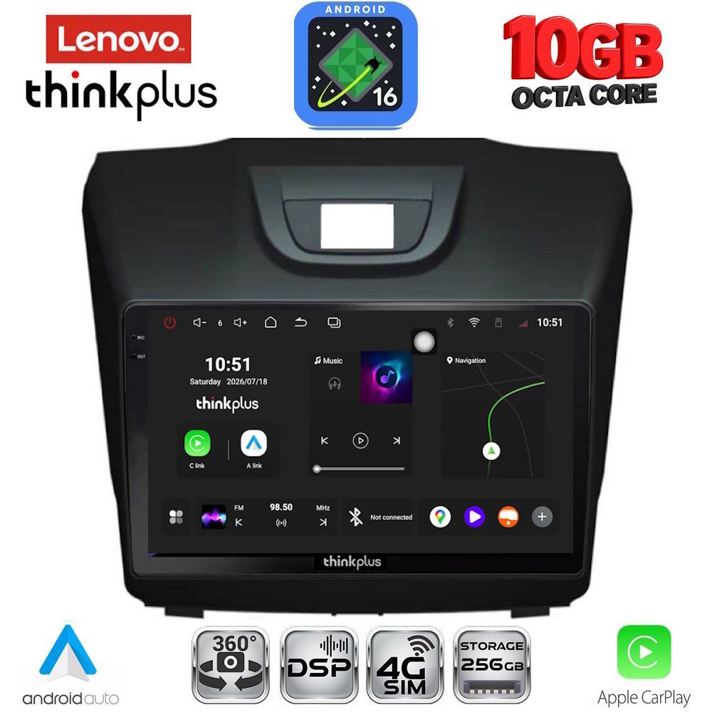 LENOVO LTM 11255_CPA (9inc) MULTIMEDIA TABLET for ISUZU DMAX mod. 2012-2020 LENOVO LTM 11255_CPA (9inc) MULTIMEDIA TABLET for ISUZU DMAX mod. 2012-2020