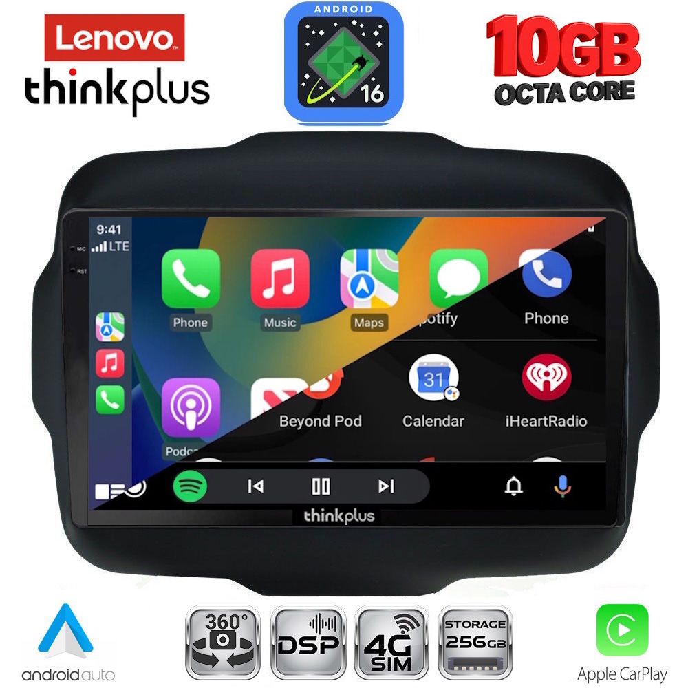 LENOVO LTM 11290_CPA (9inc) MULTIMEDIA TABLET for JEEP RENEGADE mod. 2014-2025 LENOVO LTM 11290_CPA (9inc) MULTIMEDIA TABLET for JEEP RENEGADE mod. 2014-2025