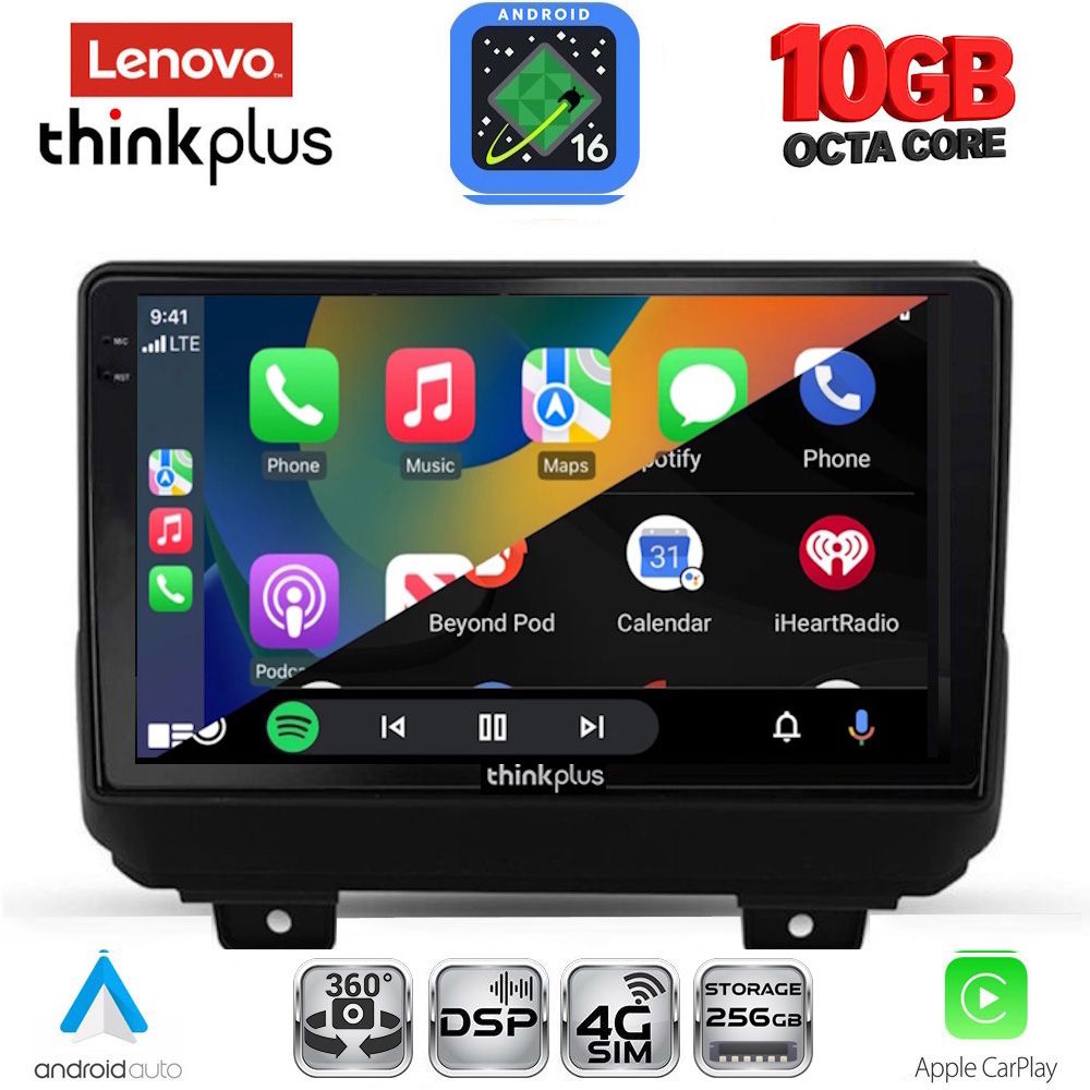 LENOVO LTM 11298_CPA (9inc) MULTIMEDIA TABLET for JEEP WRANGLER mod. 2018-2026 LENOVO LTM 11298_CPA (9inc) MULTIMEDIA TABLET for JEEP WRANGLER mod. 2018-2026