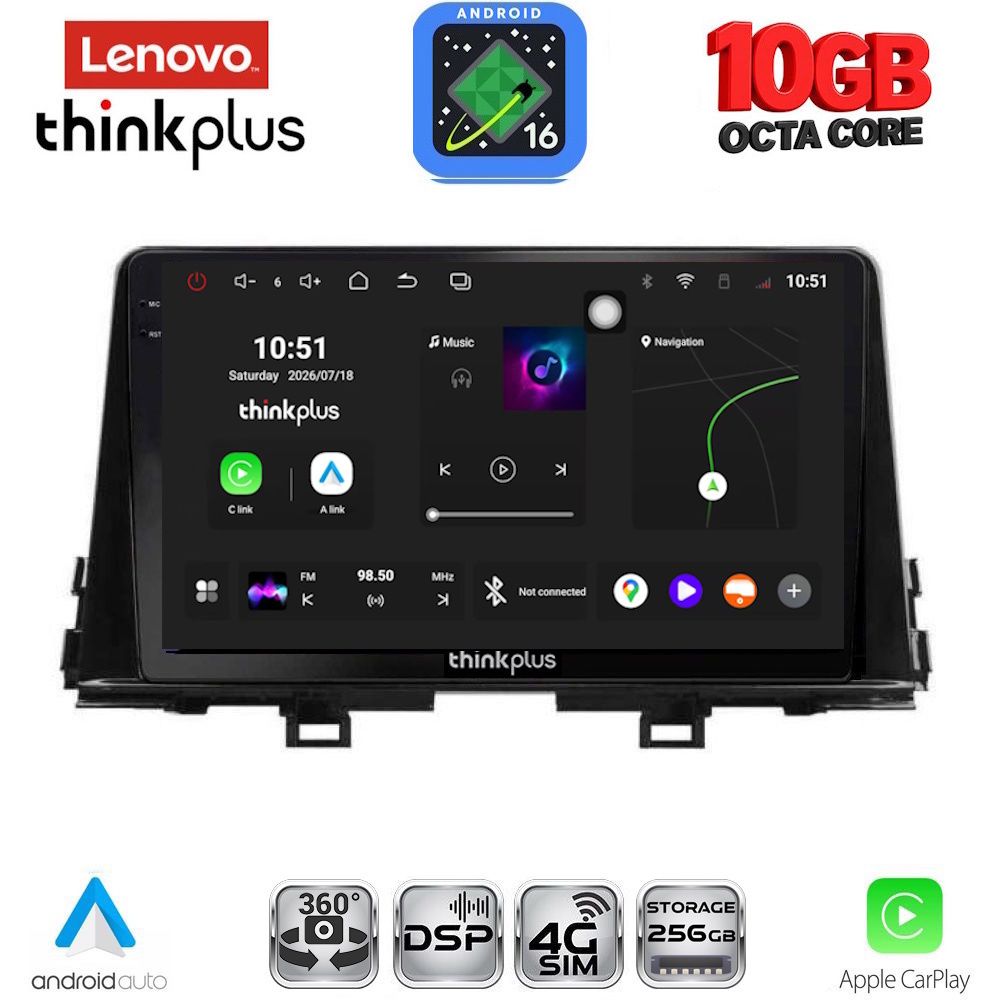 LENOVO LTM 11310_CPA (9inc) MULTIMEDIA TABLET for KIA PICANTO mod. 2021-2026 LENOVO LTM 11310_CPA (9inc) MULTIMEDIA TABLET for KIA PICANTO mod. 2021-2026