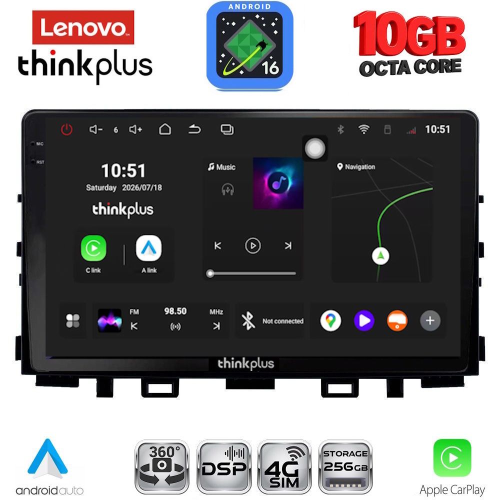 LENOVO LTM 11316_CPA (9inc) MULTIMEDIA TABLET for KIA RIO mod. 2018> – STONIC mod. 2017-2026 LENOVO LTM 11316_CPA (9inc) MULTIMEDIA TABLET for KIA RIO mod. 2018> – STONIC mod. 2017-2026