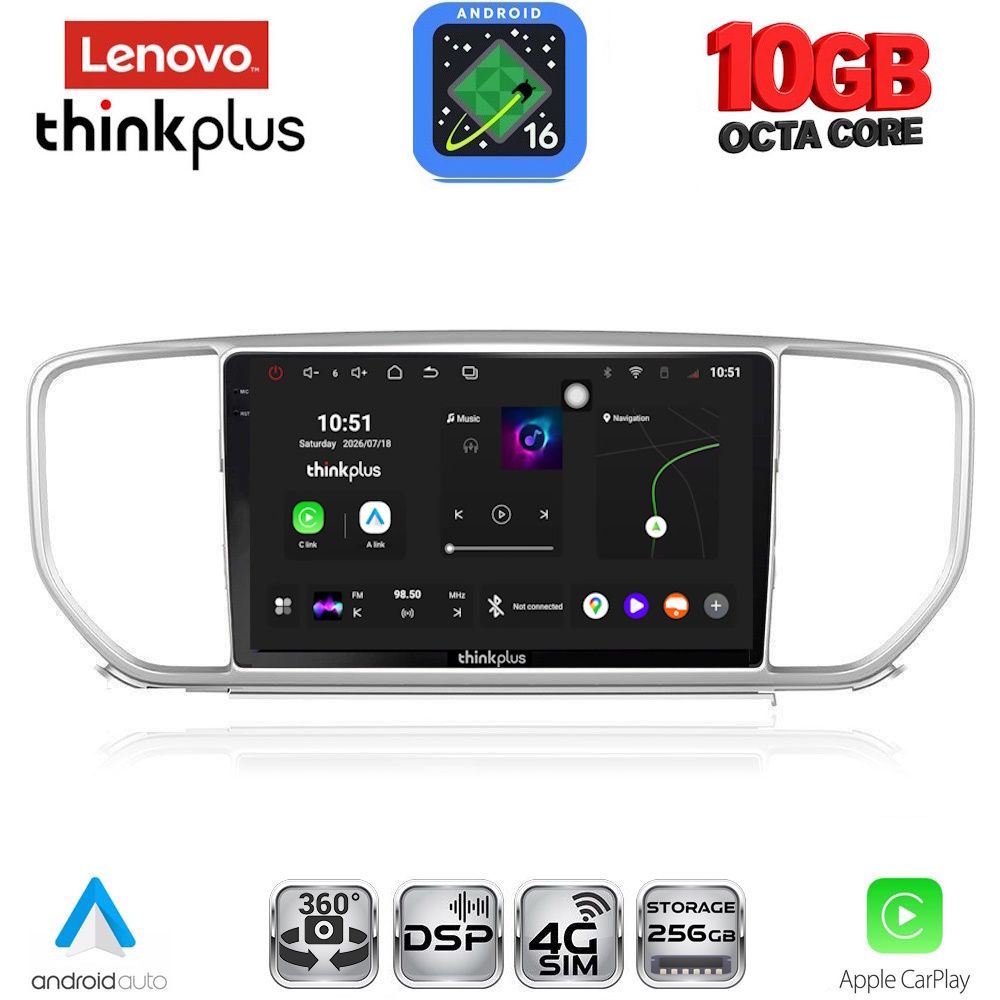 LENOVO LTM 11327_CPA (9inc) MULTIMEDIA TABLET for KIA SPORTAGE mod. 2018-2021 LENOVO LTM 11327_CPA (9inc) MULTIMEDIA TABLET for KIA SPORTAGE mod. 2018-2021