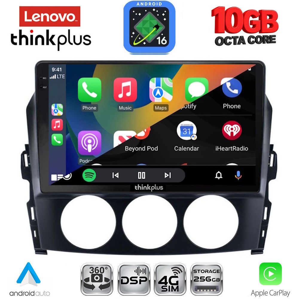 LENOVO LTM 11392_CPA (9inc) MULTIMEDIA TABLET for MAZDA MX5 mod. 2005-2015 LENOVO LTM 11392_CPA (9inc) MULTIMEDIA TABLET for MAZDA MX5 mod. 2005-2015