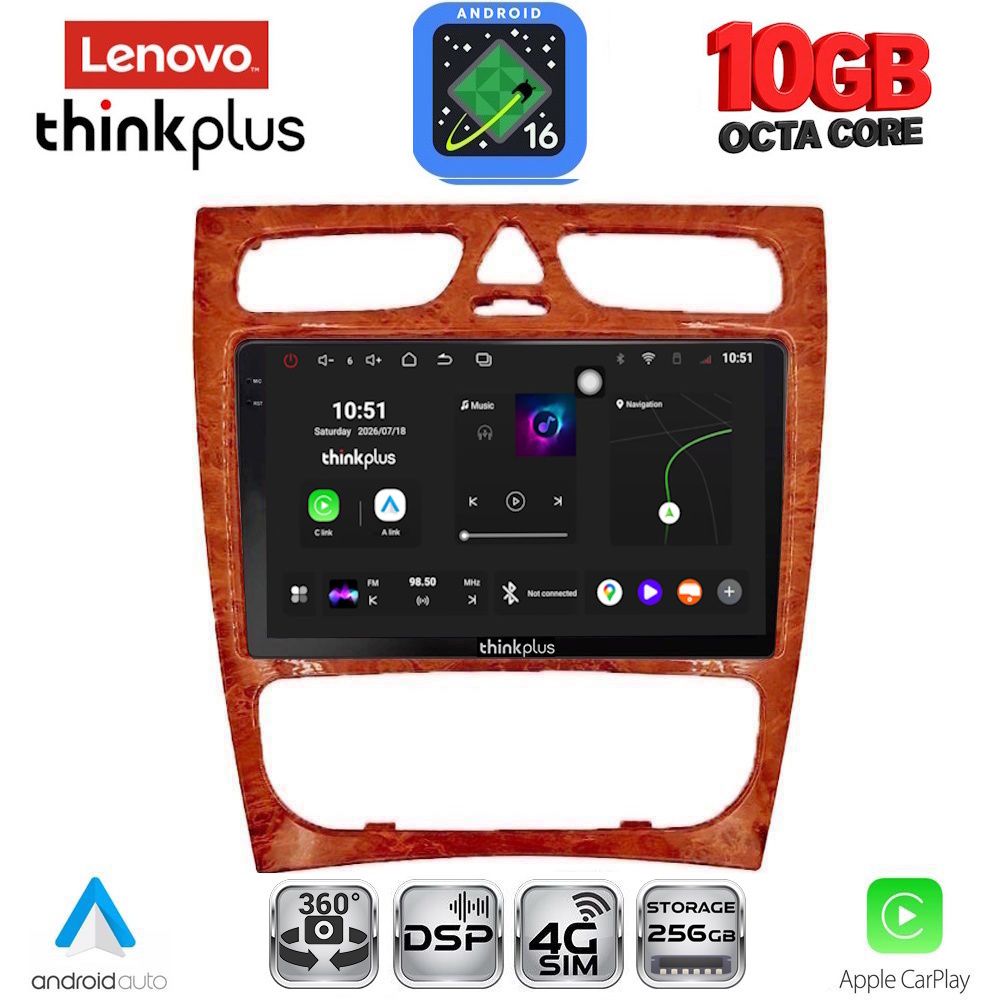 LENOVO LTM 11402CH_CPA (9inc) MULTIMEDIA TABLET for MERCEDES C (W203) mod. 1999-2004 LENOVO LTM 11402CH_CPA (9inc) MULTIMEDIA TABLET for MERCEDES C (W203) mod. 1999-2004