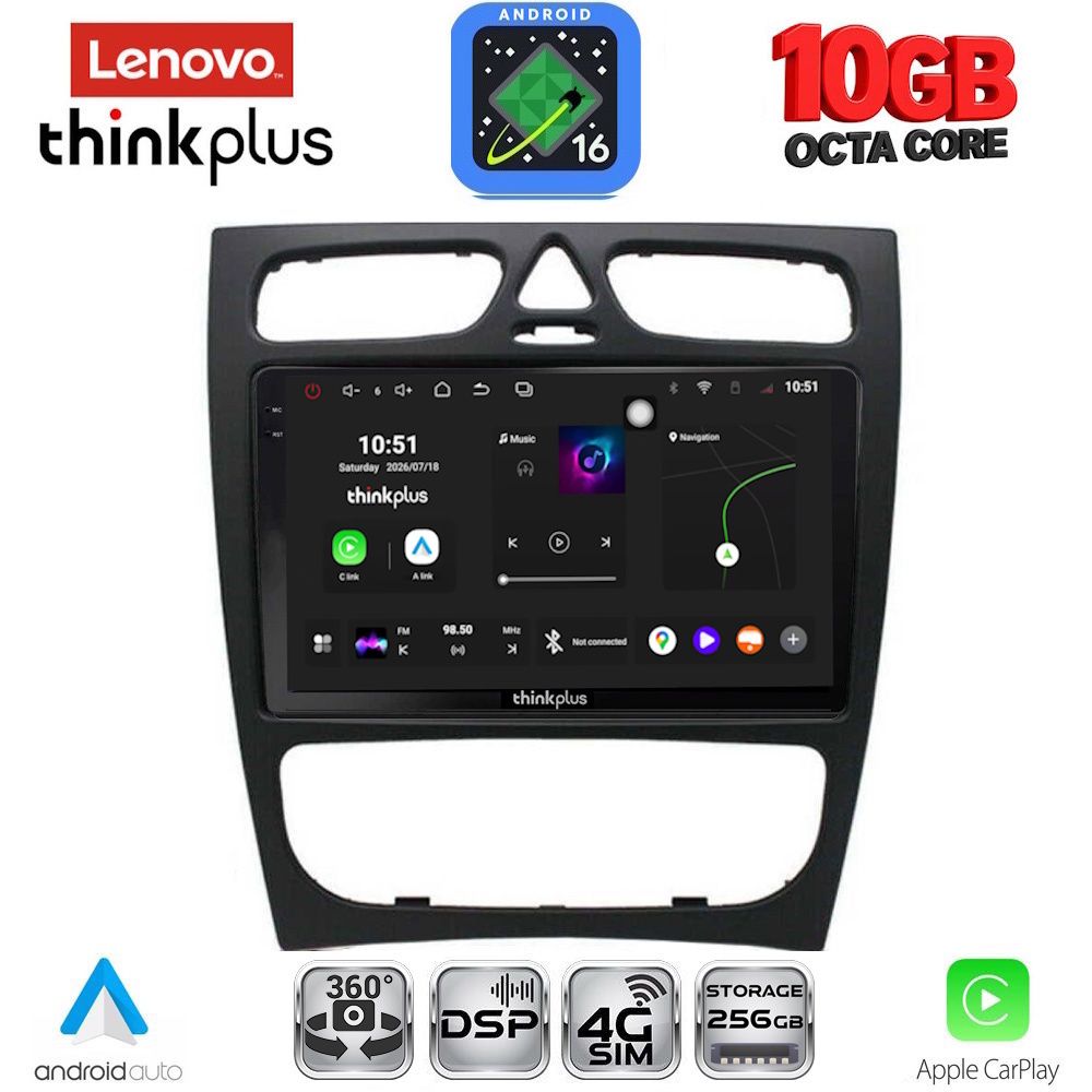 LENOVO LTM 11402_CPA (9inc) MULTIMEDIA TABLET for MERCEDES C (W203) mod. 1999-2004 LENOVO LTM 11402_CPA (9inc) MULTIMEDIA TABLET for MERCEDES C (W203) mod. 1999-2004
