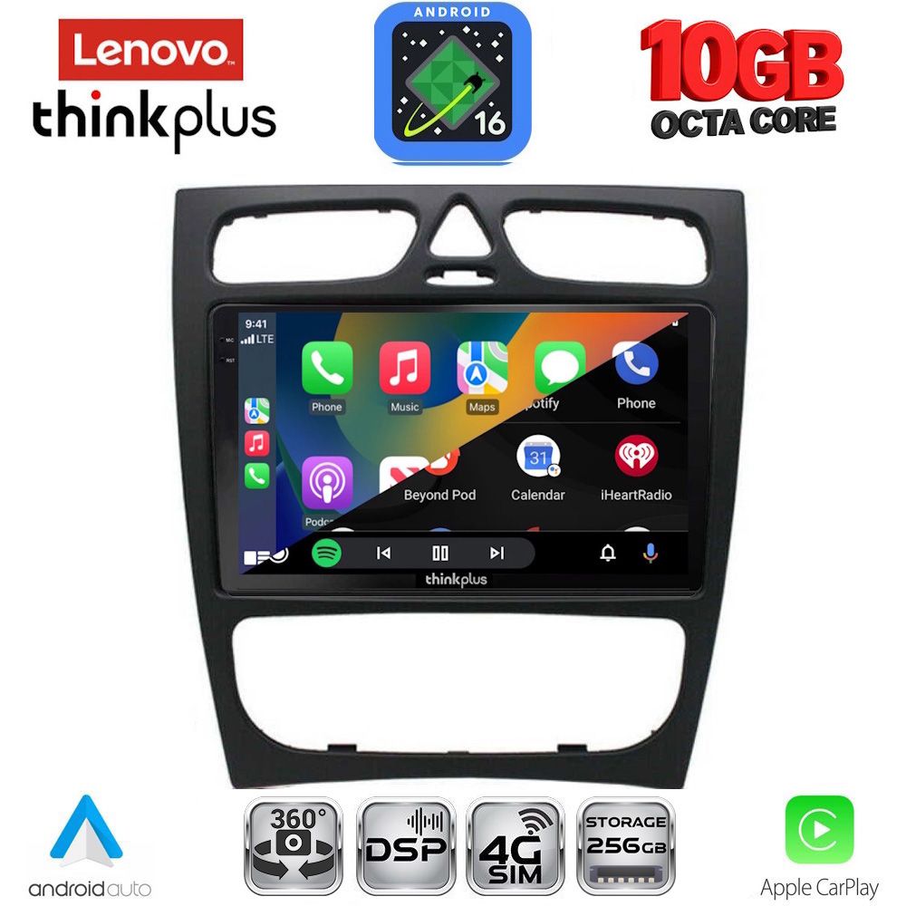 LENOVO LTM 11402_CPA (9inc) MULTIMEDIA TABLET for MERCEDES C (W203) mod. 1999-2004 LENOVO LTM 11402_CPA (9inc) MULTIMEDIA TABLET for MERCEDES C (W203) mod. 1999-2004