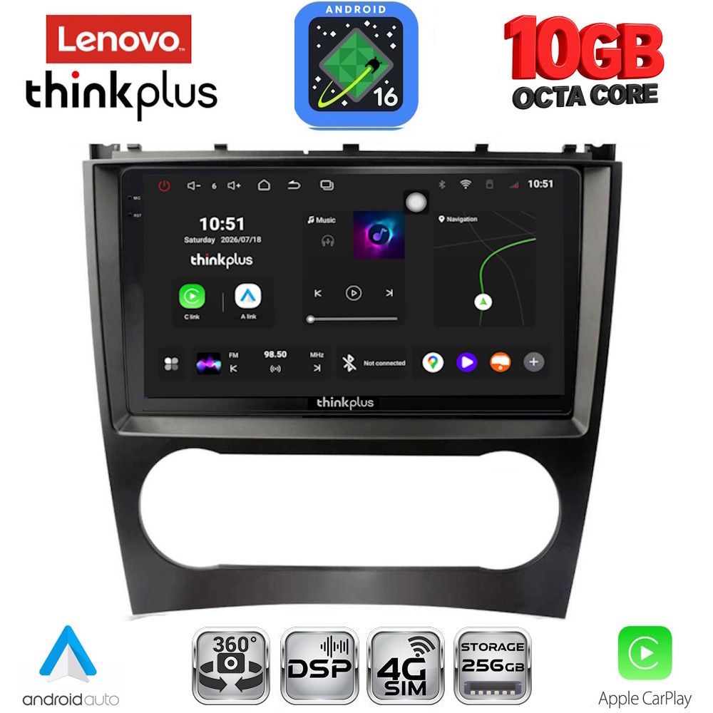 LENOVO LTM 11404_CPA (9inc) MULTIMEDIA TABLET for MERCEDES C – CLK (W203-209) mod. 2004-2008 LENOVO LTM 11404_CPA (9inc) MULTIMEDIA TABLET for MERCEDES C – CLK (W203-209) mod. 2004-2008