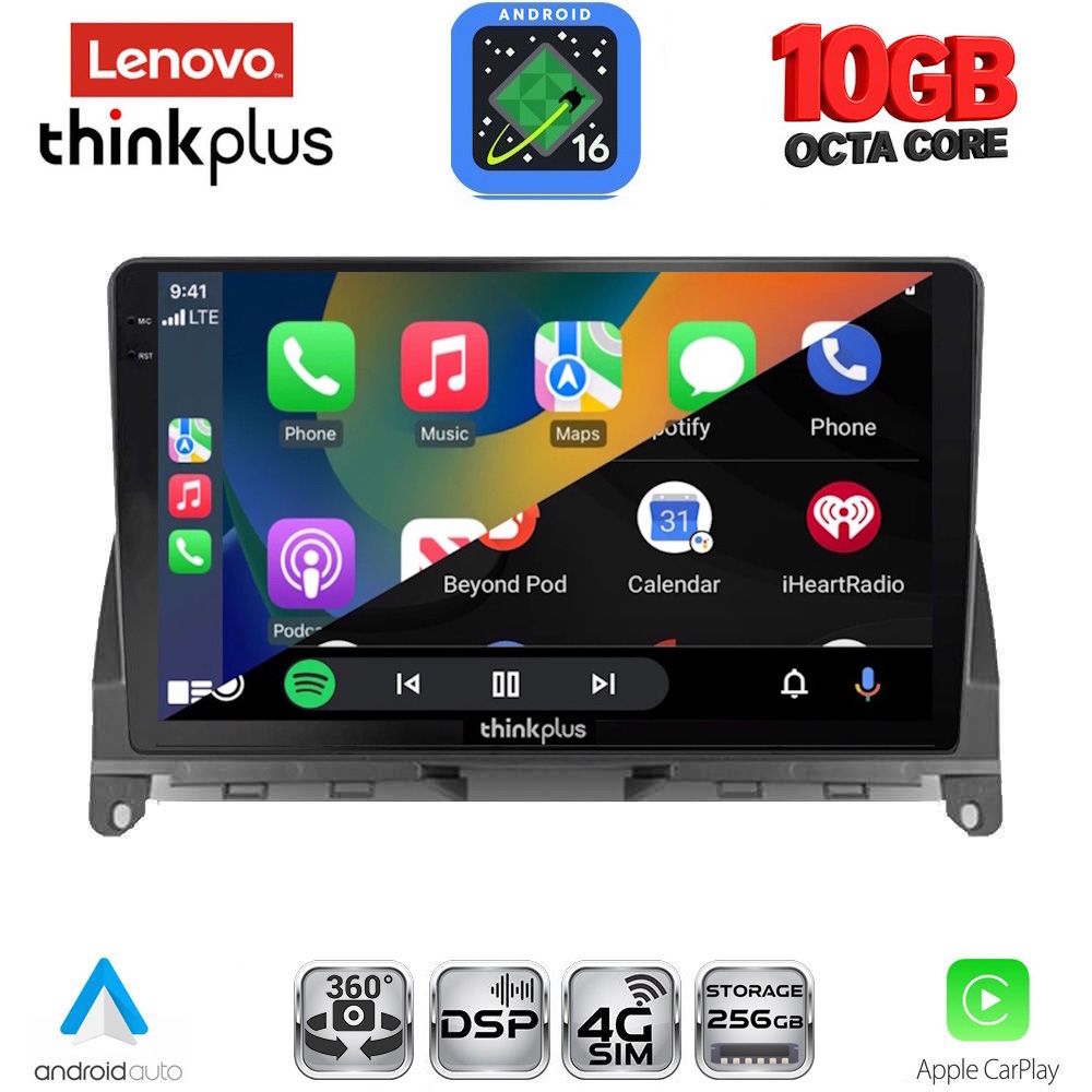 LENOVO LTM 11405_CPA (9inc) MULTIMEDIA TABLET for MERCEDES C (W204) mod. 2007-2011 LENOVO LTM 11405_CPA (9inc) MULTIMEDIA TABLET for MERCEDES C (W204) mod. 2007-2011