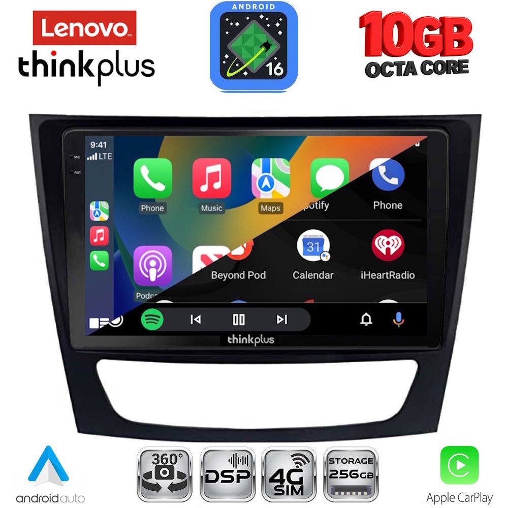 LENOVO LTM 11408_CPA (9inc) MULTIMEDIA TABLET for MERCEDES E (W211) – CLS (W219) mod. 2003-2009 LENOVO LTM 11408_CPA (9inc) MULTIMEDIA TABLET for MERCEDES E (W211) – CLS (W219) mod. 2003-2009