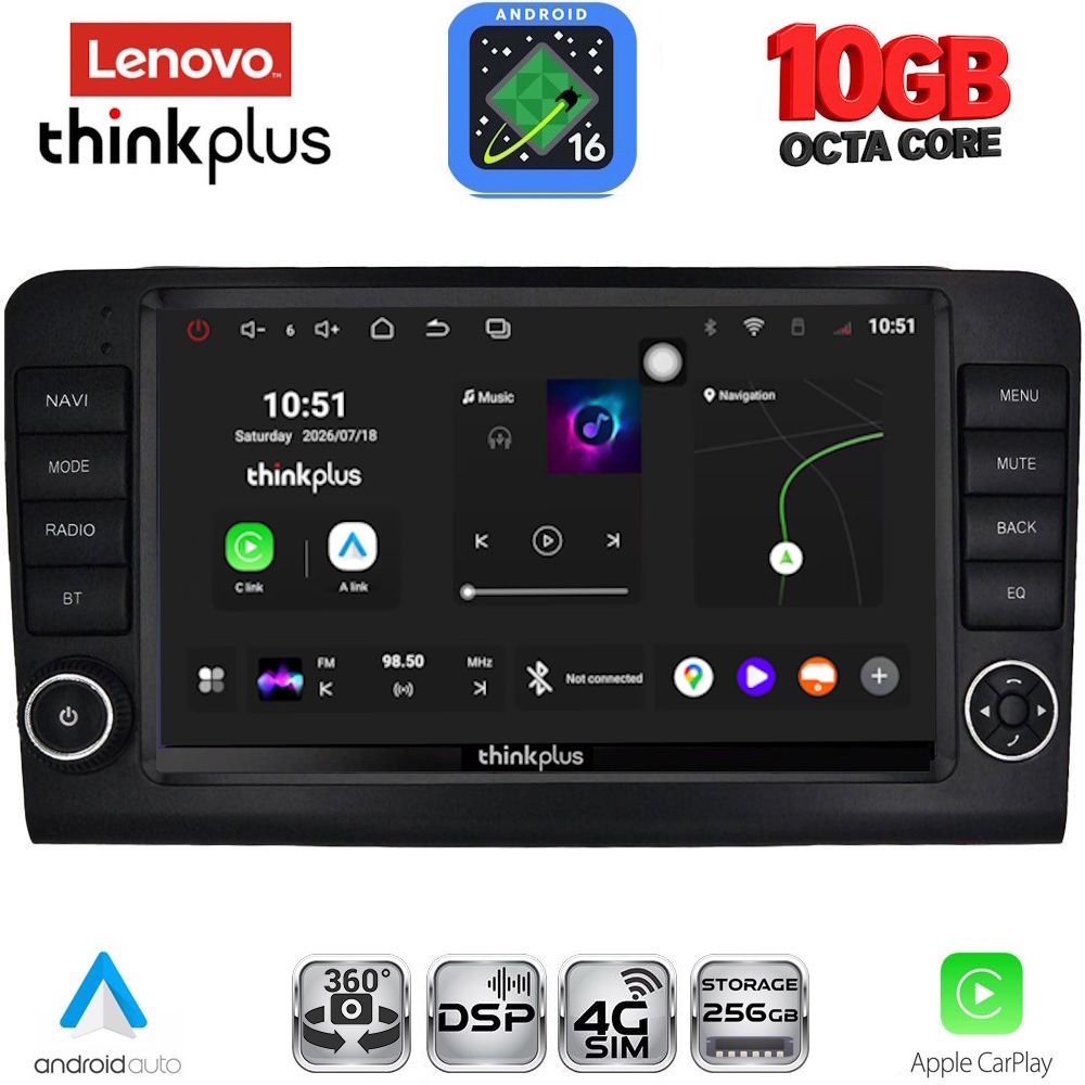 LENOVO LTM 11416_CPA (9inc) MULTIMEDIA TABLET for MERCEDES ML (W164) – GL (X164) mod. 2005-2011 LENOVO LTM 11416_CPA (9inc) MULTIMEDIA TABLET for MERCEDES ML (W164) – GL (X164) mod. 2005-2011