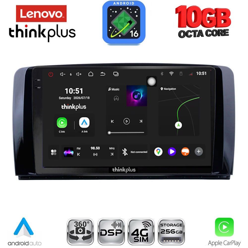 LENOVO LTM 11422_CPA (9inc) MULTIMEDIA TABLET for MERCEDES R (W251) mod. 2006-2015 LENOVO LTM 11422_CPA (9inc) MULTIMEDIA TABLET for MERCEDES R (W251) mod. 2006-2015