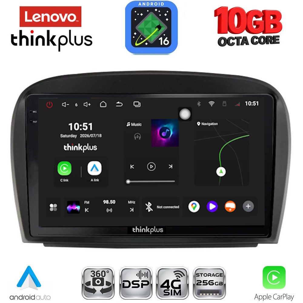 LENOVO LTM 11427_CPA (9inc) MULTIMEDIA TABLET for MERCEDES SL (R230) FACELIFT mod. 2006-2012 LENOVO LTM 11427_CPA (9inc) MULTIMEDIA TABLET for MERCEDES SL (R230) FACELIFT mod. 2006-2012