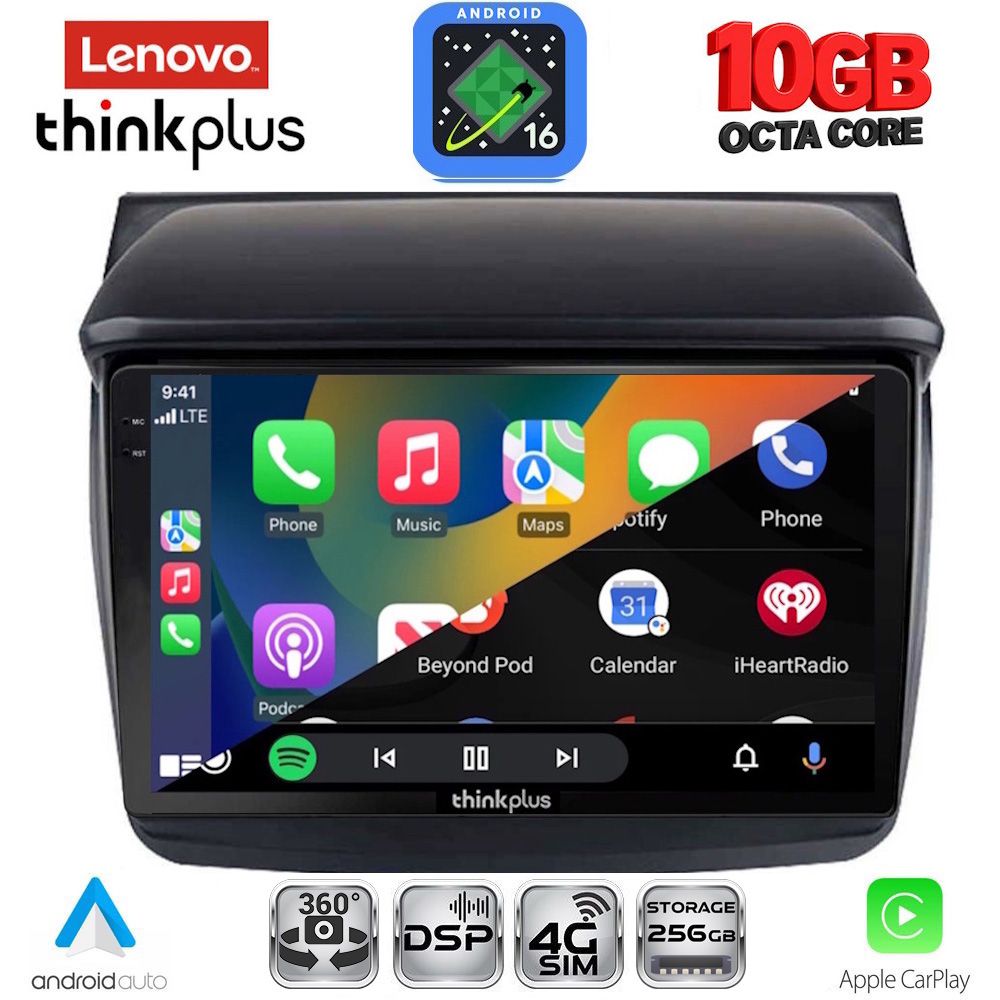 LENOVO LTM 11436_CPA (9inc) MULTIMEDIA TABLET for MITSUBISHI L200 mod. 2006-2015 LENOVO LTM 11436_CPA (9inc) MULTIMEDIA TABLET for MITSUBISHI L200 mod. 2006-2015