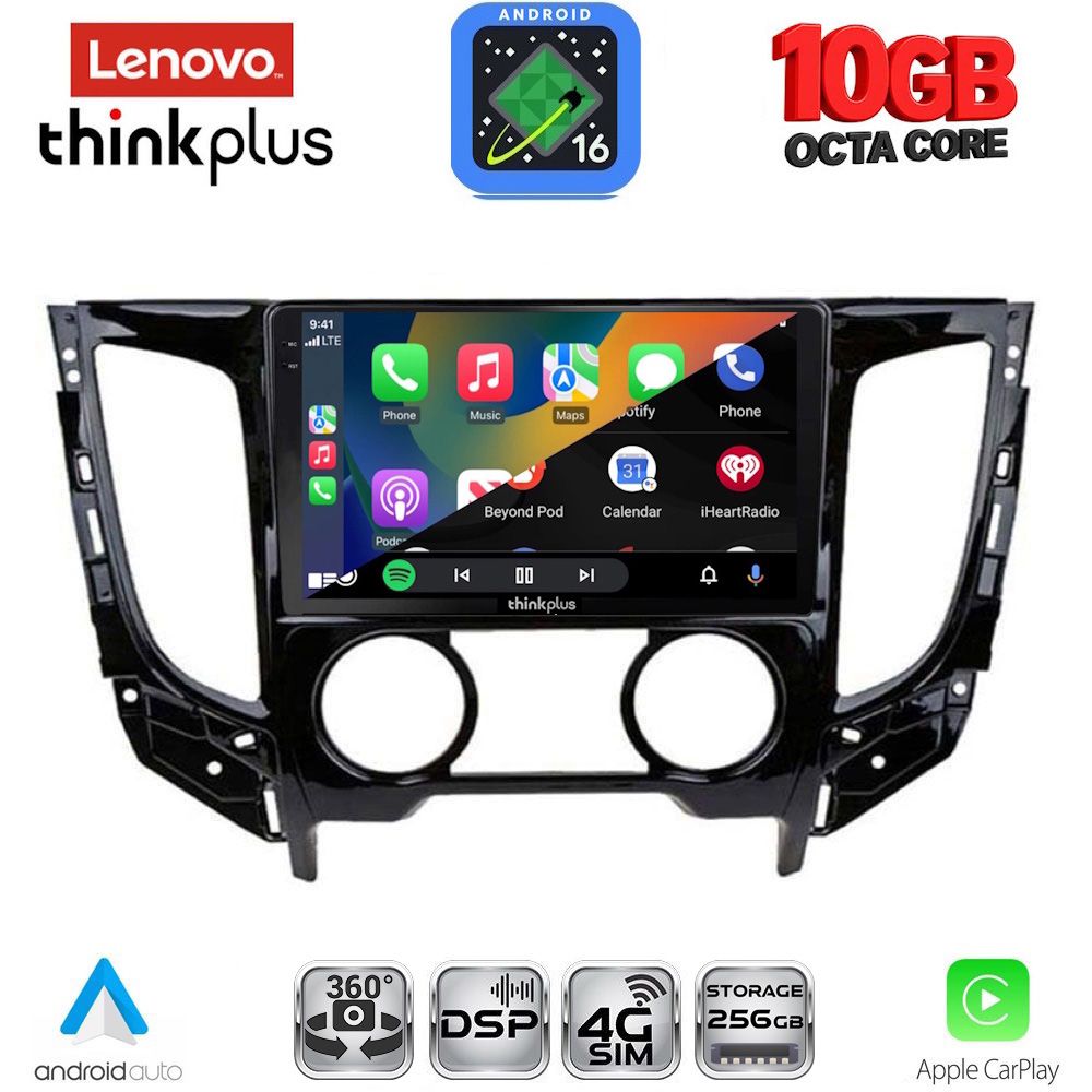 LENOVO LTM 11437AC_CPA (9inc) MULTIMEDIA TABLET for MITSUBISHI L200 mod. 2015-2019 with A/C LENOVO LTM 11437AC_CPA (9inc) MULTIMEDIA TABLET for MITSUBISHI L200 mod. 2015-2019 with A/C