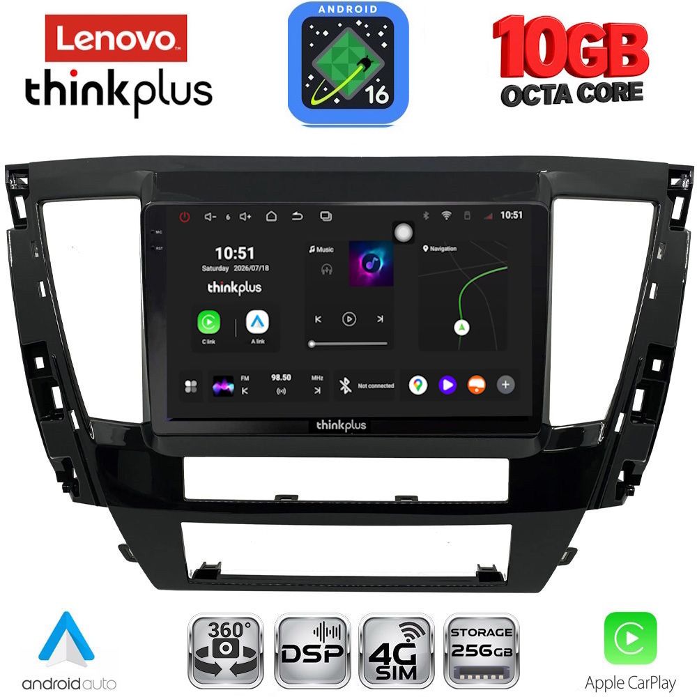 LENOVO LTM 11447S_CPA (9inc) MULTIMEDIA TABLET for MITSUBISHI PAJERO SPORT mod. 2020-2026 LENOVO LTM 11447S_CPA (9inc) MULTIMEDIA TABLET for MITSUBISHI PAJERO SPORT mod. 2020-2026