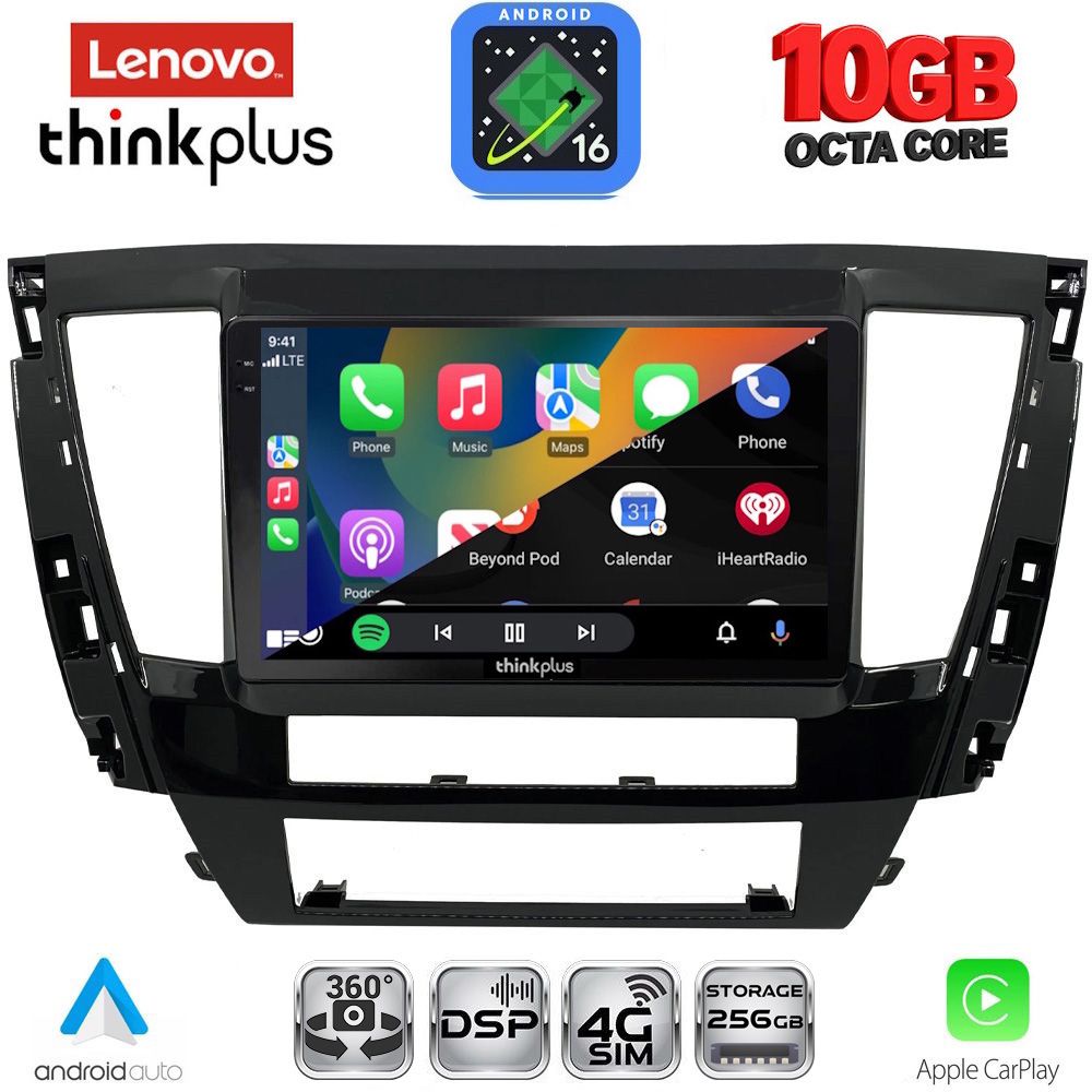 LENOVO LTM 11447S_CPA (9inc) MULTIMEDIA TABLET for MITSUBISHI PAJERO SPORT mod. 2020-2026 LENOVO LTM 11447S_CPA (9inc) MULTIMEDIA TABLET for MITSUBISHI PAJERO SPORT mod. 2020-2026